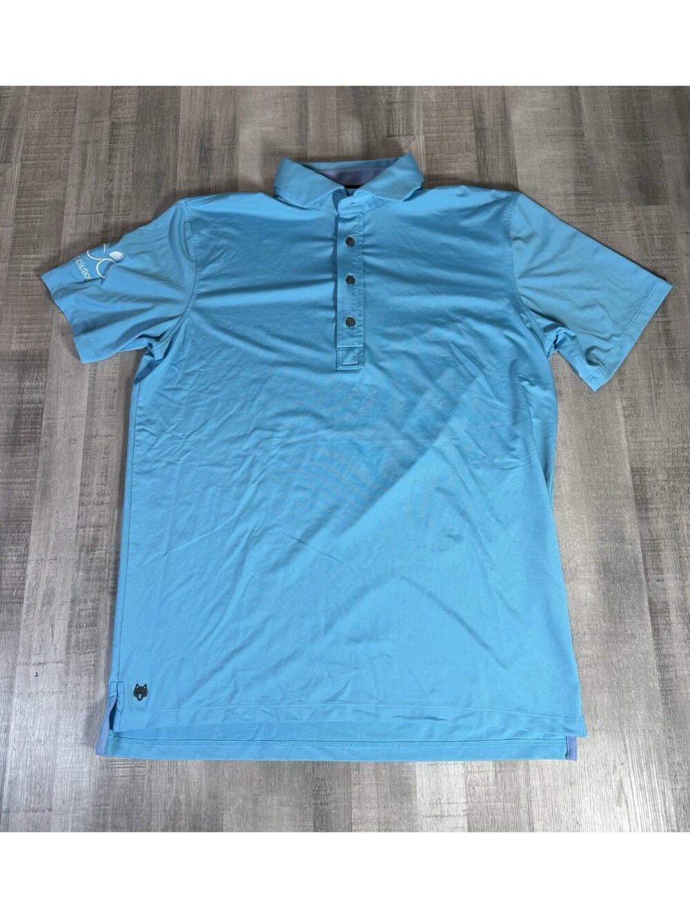 Greyson Polo Shirt Mens Medium Relaxed Blue Collared Golf Performance Stretch